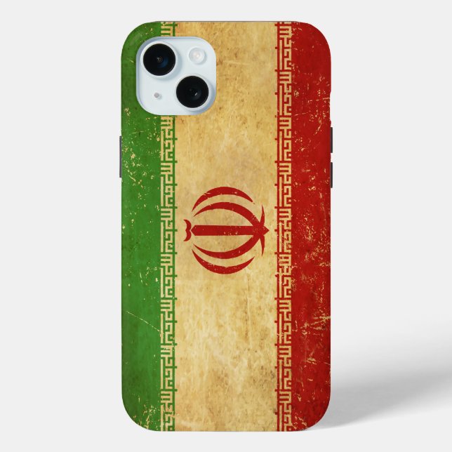 Coques Case-Mate iPhone Iran - Drapeau Vintage (Verso)