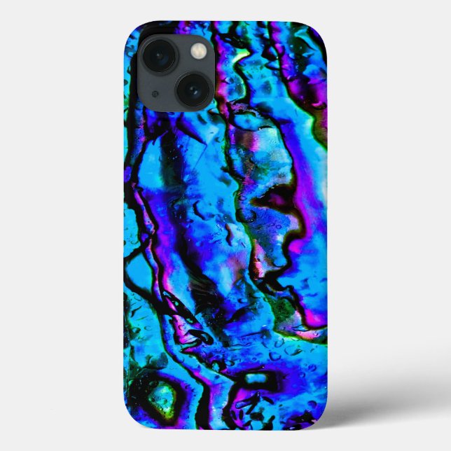 Coques Case-Mate iPhone Iridescente Bleu Vert Violet Marbré Beau (Verso)