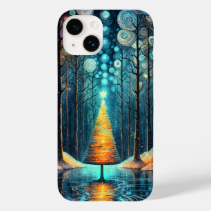 Coque Case-Mate iPhone Iridescente Holiday Dream 🎄 brillant sapin de Noë