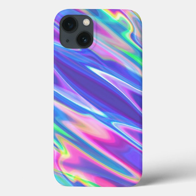 Coques Case-Mate iPhone Iridescente Holographique Pile violet vert bleu ro (Verso)
