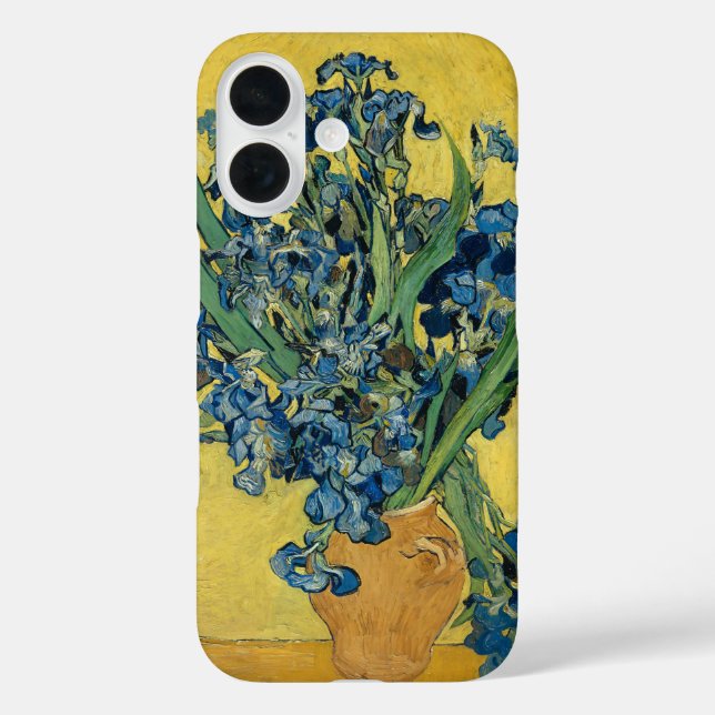 Coques Case-Mate iPhone Iris de Van Gogh - Art en bleu et jaune audacieux (Verso)