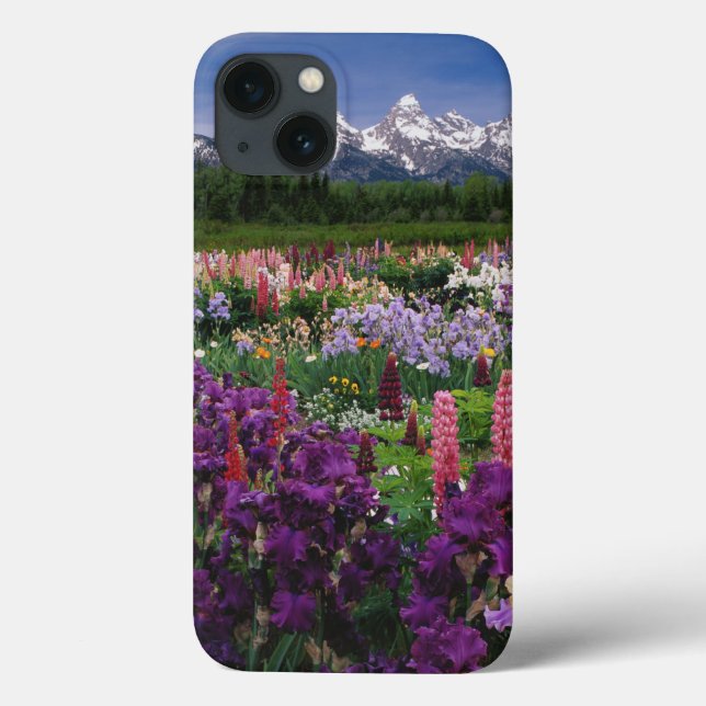 Coques Case-Mate iPhone Iris et Lupine garden and Teton Range, (Verso)