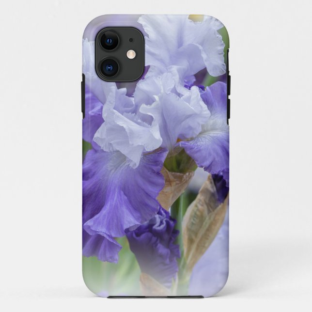 Coques Case-Mate iPhone Iris harassés par la Regal - violet et blanc (Dos)