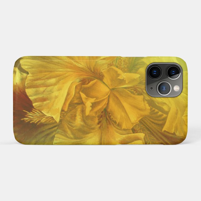 Coques Case-Mate iPhone Iris intérieur beauté chaude jaune (Dos (Horizontal))
