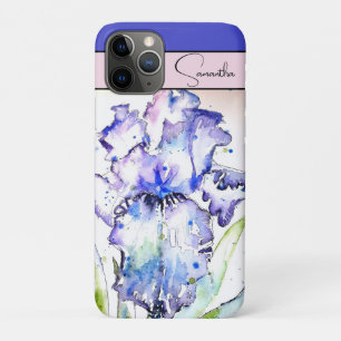 Case-Mate iPhone Case Iris Irises Fleur Aquarelle Floral Violet Art
