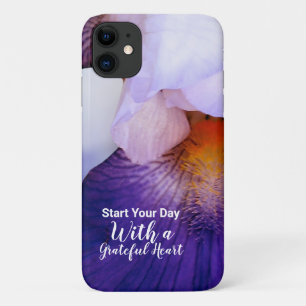 Case-Mate iPhone Case Iris Purple Photo Fleur Avec Citation Gratuit