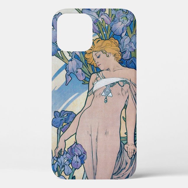 Coques Case-Mate iPhone Iris (Quatre Fleurs), Alphonse Mucha (Verso)