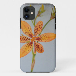 Coque Case-Mate iPhone Iris tacheté orange appelé lys mûre noire