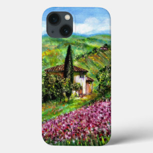 Etui iPhone Case-Mate IRISES EN Toscane, Champs de fleurs violettes pays