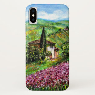 Case-Mate iPhone Case IRISES EN Toscane, Champs de fleurs violettes pays