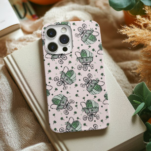 Coque iPhone 16 Pro Irlandais rose Vintage bébé transport mère être