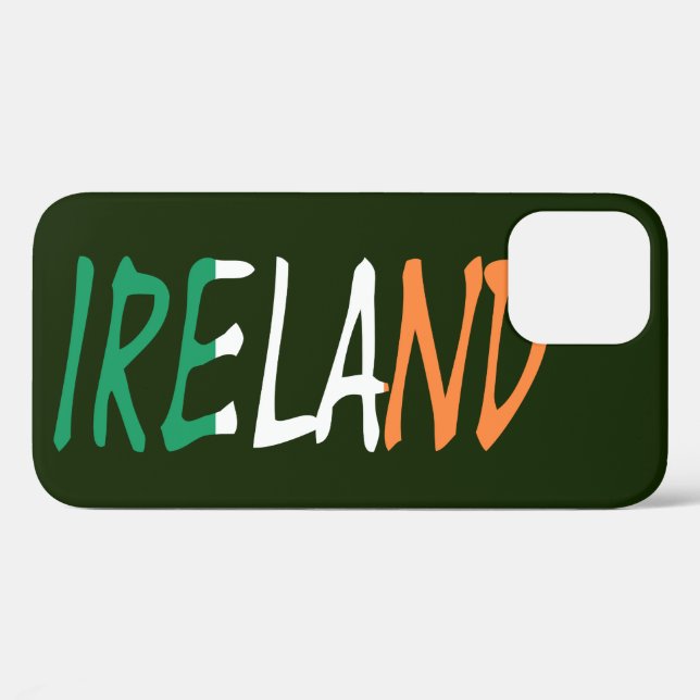 Coques Case-Mate iPhone Irlande superposée sur l'élément drapeau irlandais (Verso (horizontal))
