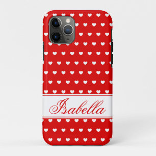 Case-Mate iPhone Case Isabella - Nom Modèle, rouge et blanc flashy