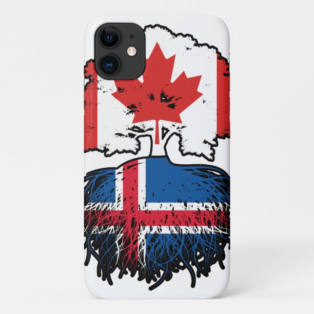 Coques Case-Mate iPhone Islande Drapeau canadien canadien canadien canadie (Dos)