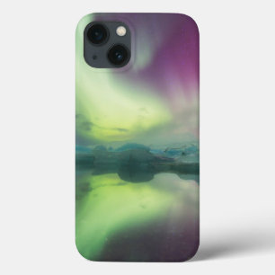 Case-Mate iPhone Case Islande, Jokulsarlon. Les lumières Aurora reflèten