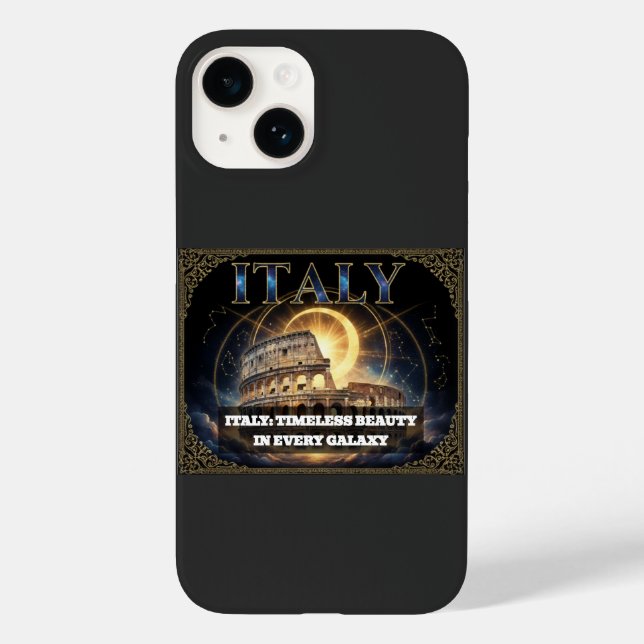 Coques Case-Mate iPhone Italie cosmique Colisée romain Art céleste (Verso)