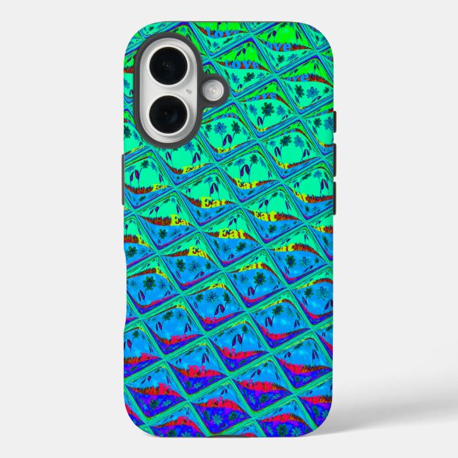 Coques Case-Mate iPhone Italien bleu sirène Motif Art Imprimer (Verso)