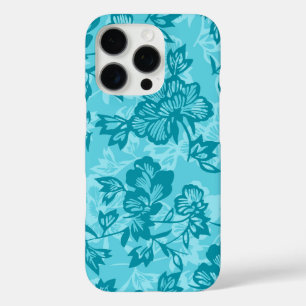 Coque iPhone 16 Pro Iwalani Vintage Hawaïen Turquoise Floral