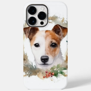 Coque Case-Mate iPhone Jack Russell Christmas Wreath Festive Pup