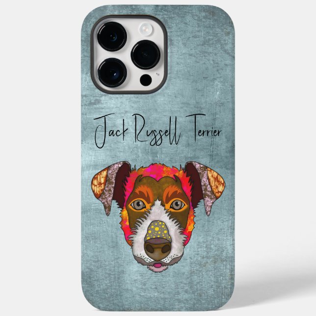 Coques Case-Mate iPhone Jack Russell Terrier Visage laid (Verso)