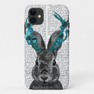 Coque Case-Mate iPhone Jackalope aux Antlers turquoise
