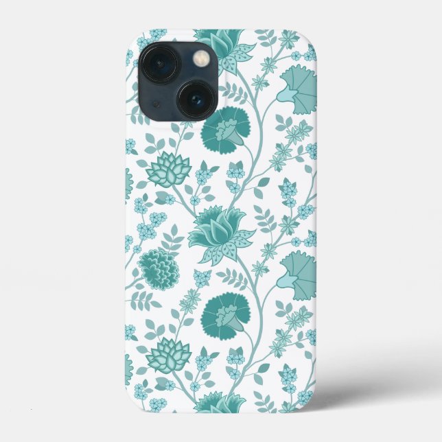 Coques Case-Mate iPhone Jacobean Floral Big Motif Tee sur blanc (Verso)