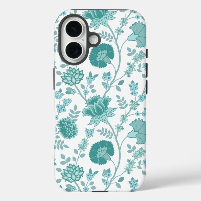 Coques Case-Mate iPhone Jacobean Floral Big Motif Tee sur blanc (Verso)