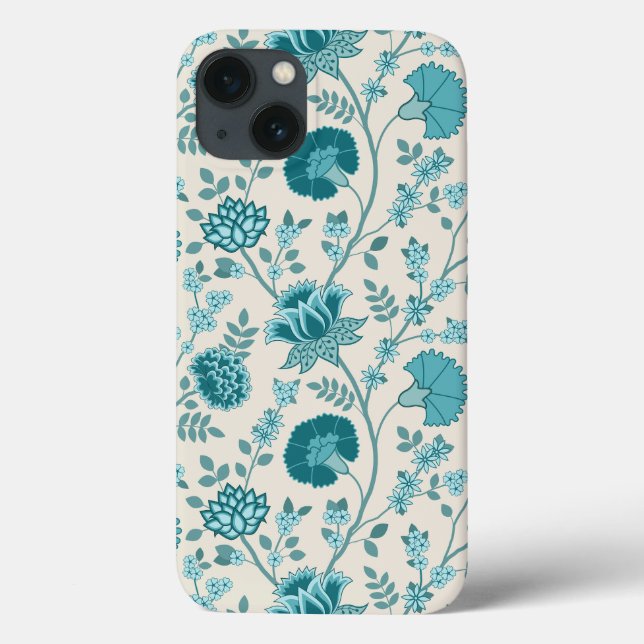 Coques Case-Mate iPhone Jacobean Floral Big Motif Tee sur Crème (Verso)