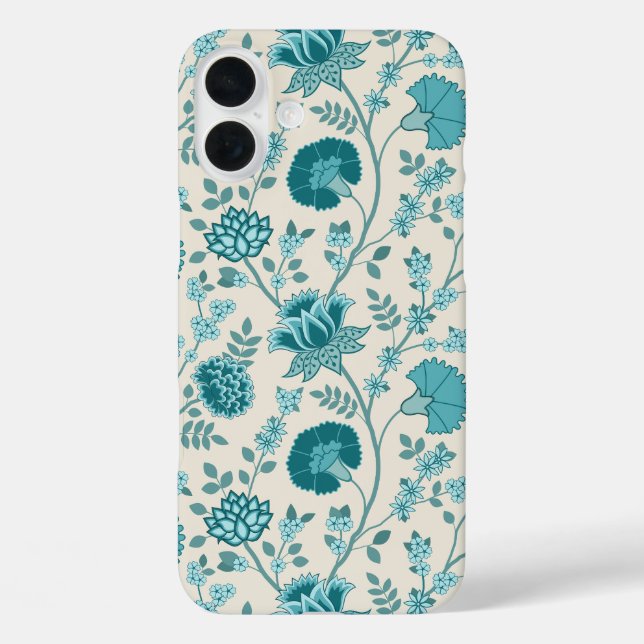 Coques Case-Mate iPhone Jacobean Floral Big Motif Tee sur Crème (Verso)