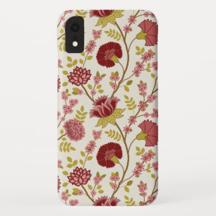 Case-Mate iPhone Case Jacobean Floral Grand Motif Reds Pinks Gold Creme