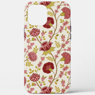 Case-Mate iPhone Case Jacobean Floral Grand Motif Reds Pinks Gold Creme