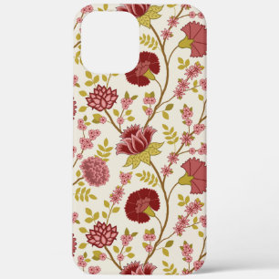 Case-Mate iPhone Case Jacobean Floral Grand Motif Reds Pinks Gold Creme