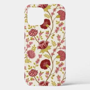 Case-Mate iPhone Case Jacobean Floral Grand Motif Reds Pinks Gold Creme