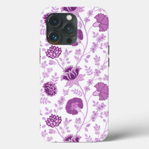 Case-Mate iPhone Case Jacobean Floral Grand Motif rose sur blanc