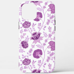 Case-Mate iPhone Case Jacobean Floral Grand Motif rose sur blanc