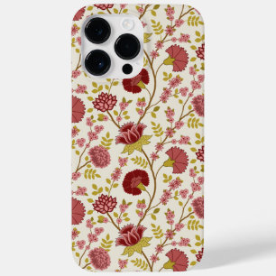 Coque Case-Mate iPhone Jacobean Floral Pattern Rouge Rose Gold Crème