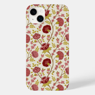 Coque Case-Mate iPhone Jacobean Floral Pattern Rouge Rose Gold Crème