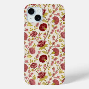 Coque Case-Mate iPhone Jacobean Floral Pattern Rouge Rose Gold Crème