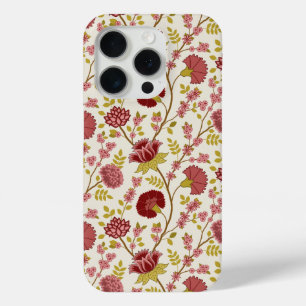 Coque Case-Mate iPhone Jacobean Floral Pattern Rouge Rose Gold Crème