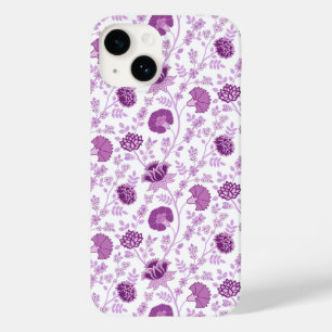 Coque Case-Mate iPhone Jacobean Floral Répétition Motif Pinks sur Blanc