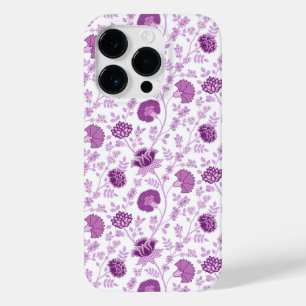 Coque Case-Mate iPhone Jacobean Floral Répétition Motif Pinks sur Blanc