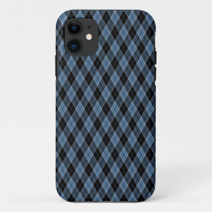 Coque Case-Mate Pour iPhone Jacquard Bleu Noir Blancs motif Diamant