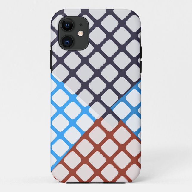 Coques Case-Mate iPhone Jacquard Diamant bleu et Brown (Dos)