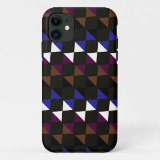 Coques Pour iPhone Jacquard en diamant foncé rétro