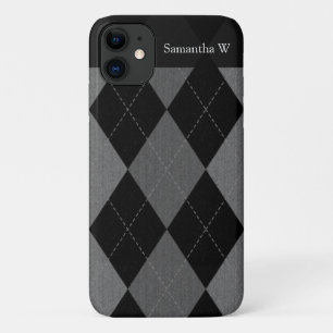 Case-Mate iPhone Case Jacquard gris noir et charbon de bois