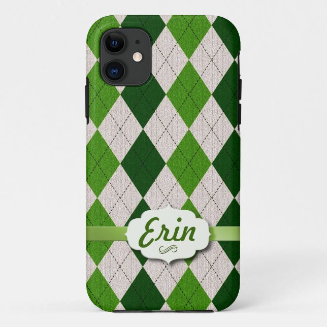 Coques Case-Mate iPhone Jacquard irlandais avec étiquette (Dos)