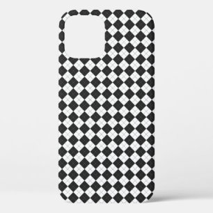 Case-Mate iPhone Case Jacquard plaid. Motif écossais en blanc et noir