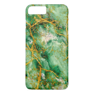 Coque iPhone 8 Plus/7 Plus Jade et or