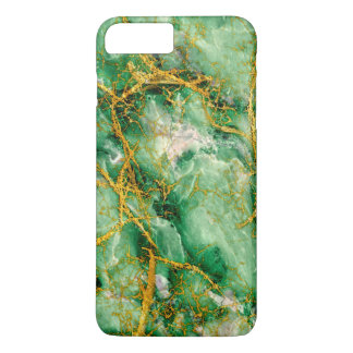 Coque iPhone 8 Plus/7 Plus Jade et or