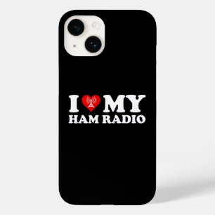 Coque Case-Mate iPhone J'adore (Cœur) ma radio amateur